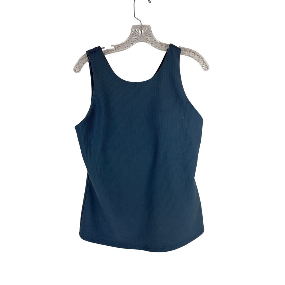 32 Degrees Cool Womens Tank Top Shelf Bra Size Medium Blue Casual Athleisure